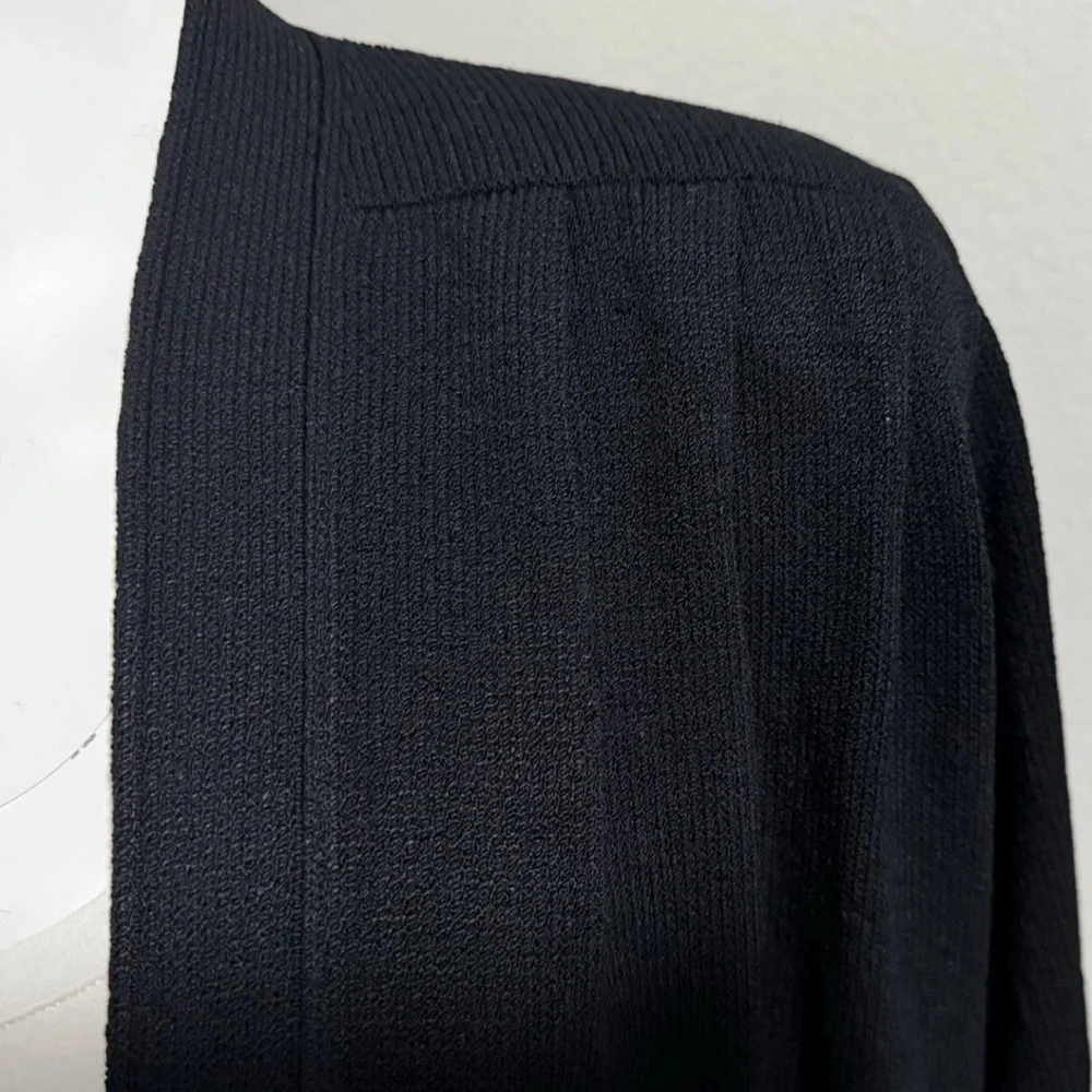 ST. John Basics Cardigan Oversized Sweater Black Santana Knit M By Marie Gray
